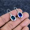 Blue Triplet Opal Gemstone 925Sterling Silver Jewelry Earring 1.38" M-3158