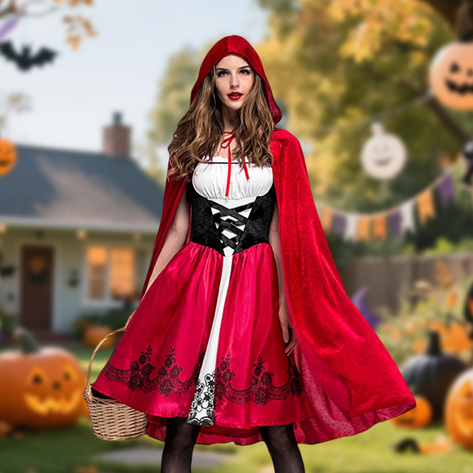 

Персонализированный костюм Красной Шапочки с вышивкой и текстом, форма для Хэллоуинской игры XXXL красный