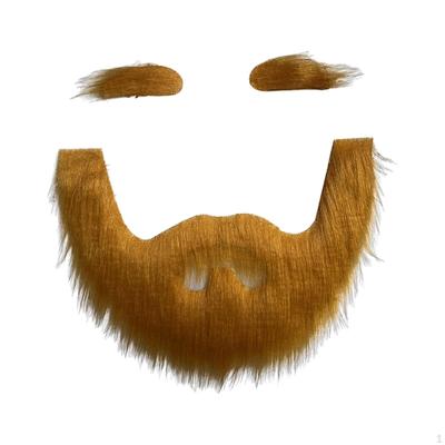 Falscher Bart und Augenbrauen Set Gefälschter Schnurrbart Kostüm Gesichtsbehaarung für Opern Festlich