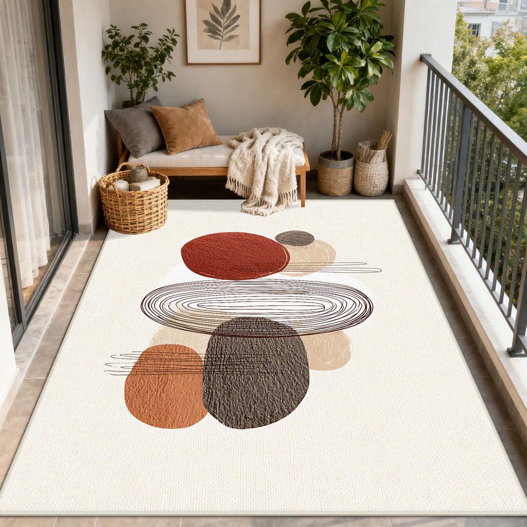 Nordic Abstract CARPET FOR LIVE ROOM Striped Home Decoration Balcony Outdoor Rugs Washable Antiskid Lounge Floor Mats Bedside
