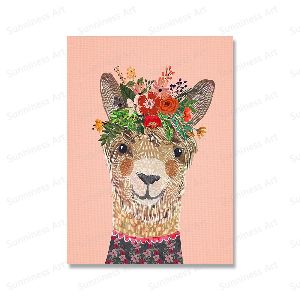 Panda Tiger Löwe Igel Bär Kinderzimmer Wand Kunst Leinwand Malerei Blume Aninmal Poster Und Drucke Bilder für Kinderzimmer Dekor