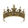 Cosplay Vintage Male Crown Stage Performance Prince Crown Hair Hoop Medieval King Crown  Party