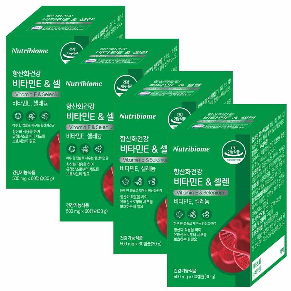 Nutribiome Antioxidant Health Vitamin E & Selenium 60 Tablets (4 Pcs)