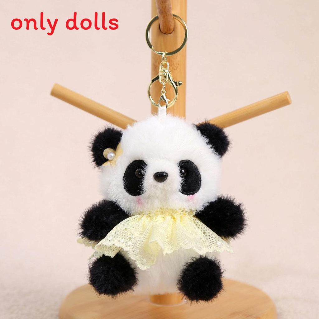 

Panda Fairy Soft Plush Toy Keychain With Dresses And Floral Decor For Girls Gift