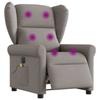 VidaXL Electric Reclining Massage Armchair Taupe Fabric 3303371
