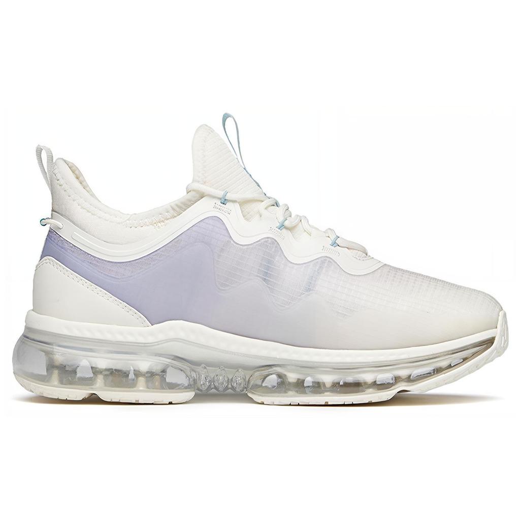 New Anta Running Collection Cushioning Anti Slip And Wear Resistant Low Top Running Shoes Women's White Purple 922135518-3