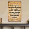 Vintage Metal Sign Do Not Worry People Removed Inspirational Wall Art Rustic Decor Living Room Office 8x12 Inches