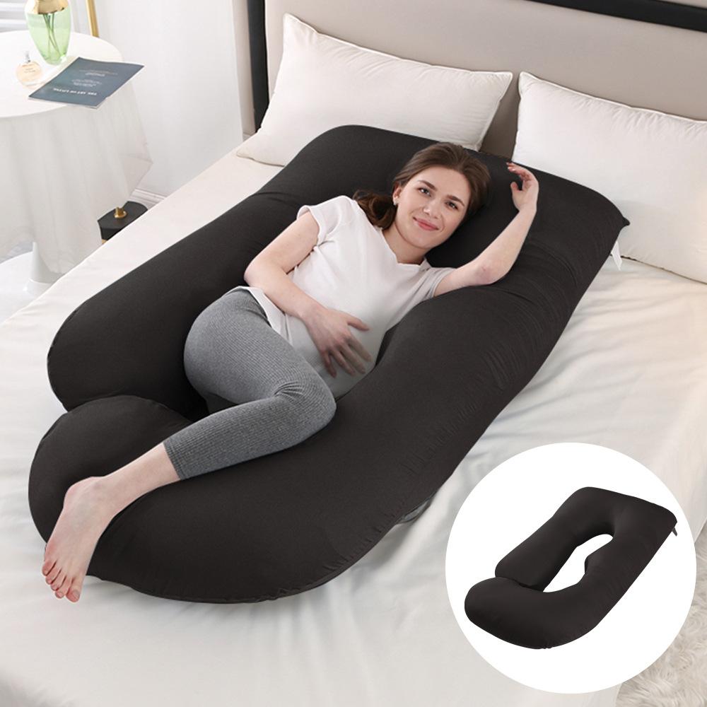 Crystal Velvet J-shaped Pregnancy Pillow Nursing Pillow Pregnant Woman Belly Support Pillow Side Sleeping Pillow Waist Pillow