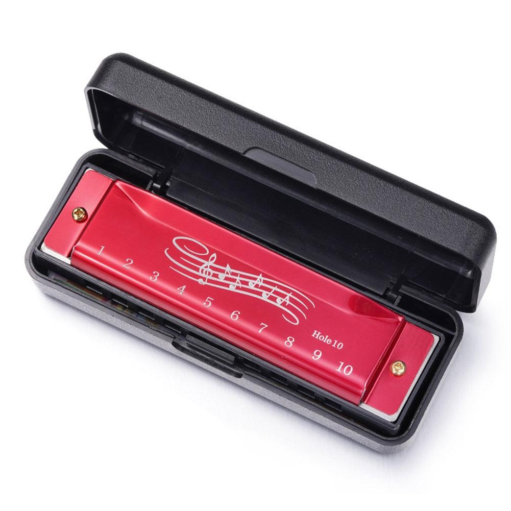 10 LOCH MUNDHARMONIKA Mundharmonika LEICHT ZU LERNEN Folk World