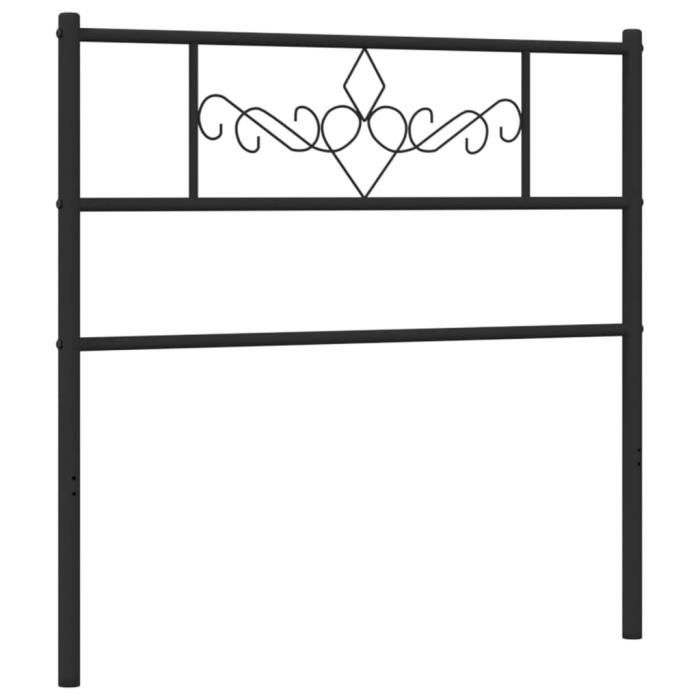 VidaXL Tête de lit métal noir 90 cm 355295