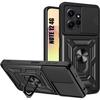 Protective Case - E.F.CONNECTION - For Xiaomi Redmi Note 12 - Rigid Shockproof - 360° Kickstand - Black