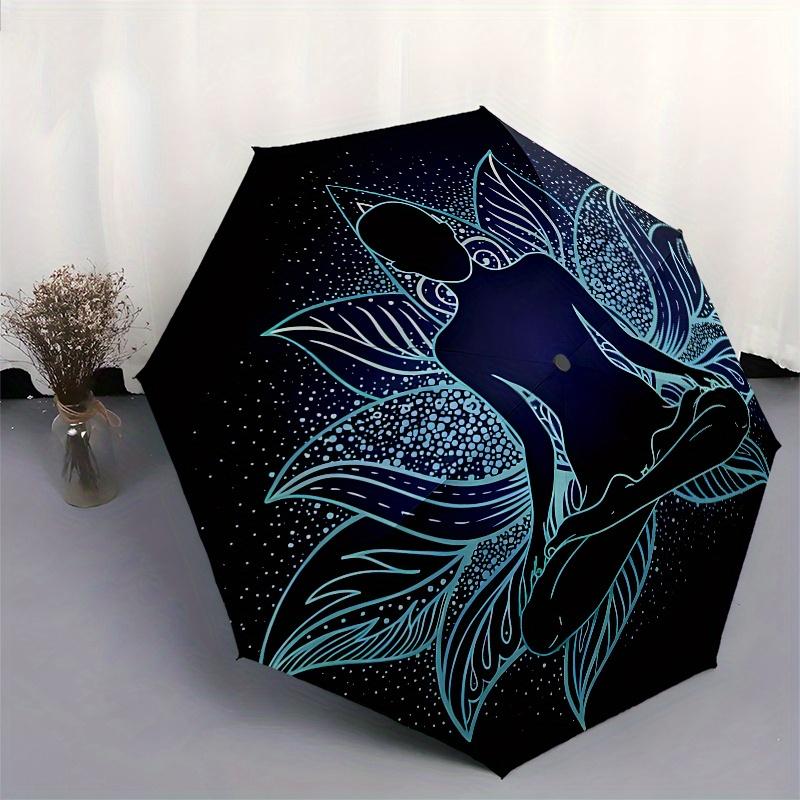 Lotus Meditation: A Peaceful Yoga Pose for Inner HarmonyUmbrella, Portable 3-Fold Compact Umbrella,Christmas Gift ES399