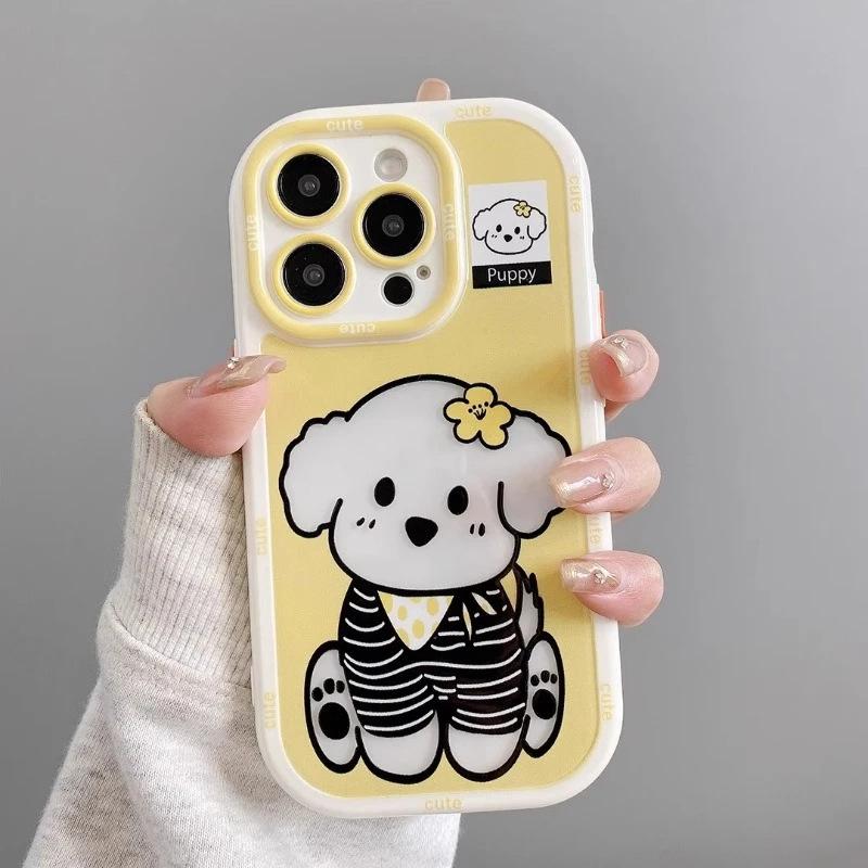 Sunglasses Rabbit Cream Case for Apple 16/15 Phone Case 14 Anti Drop 13 Creative 12 Advanced 11 New