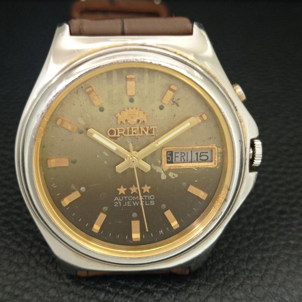 Orient CRYSTAL AUTOMATIC 46941 VINTAGE JAPAN MENS ORIGINAL DIAL WATCH A707786-1