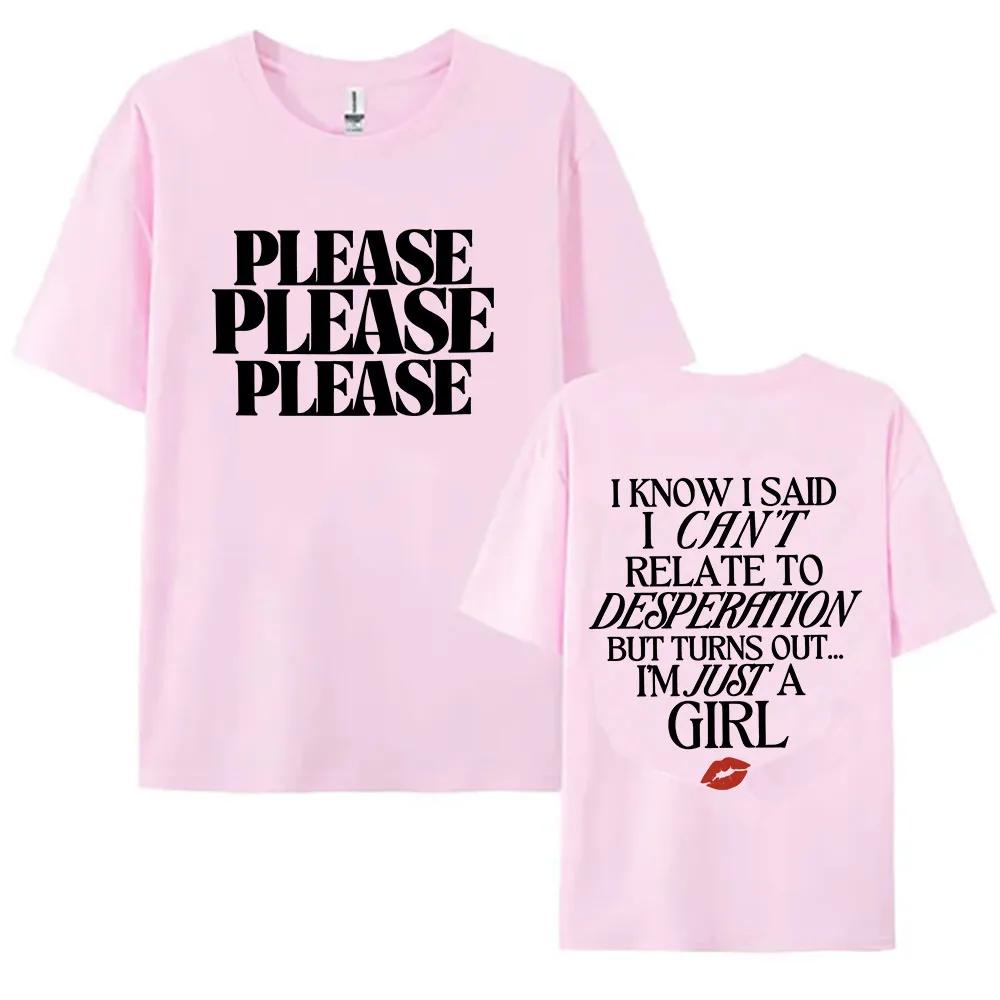 Sabrina Carpenter Please Please Please Tees 2024 New Song Graphic Print Teeshirt WomenMen Cotton Summer Tshirts Casual Clothes