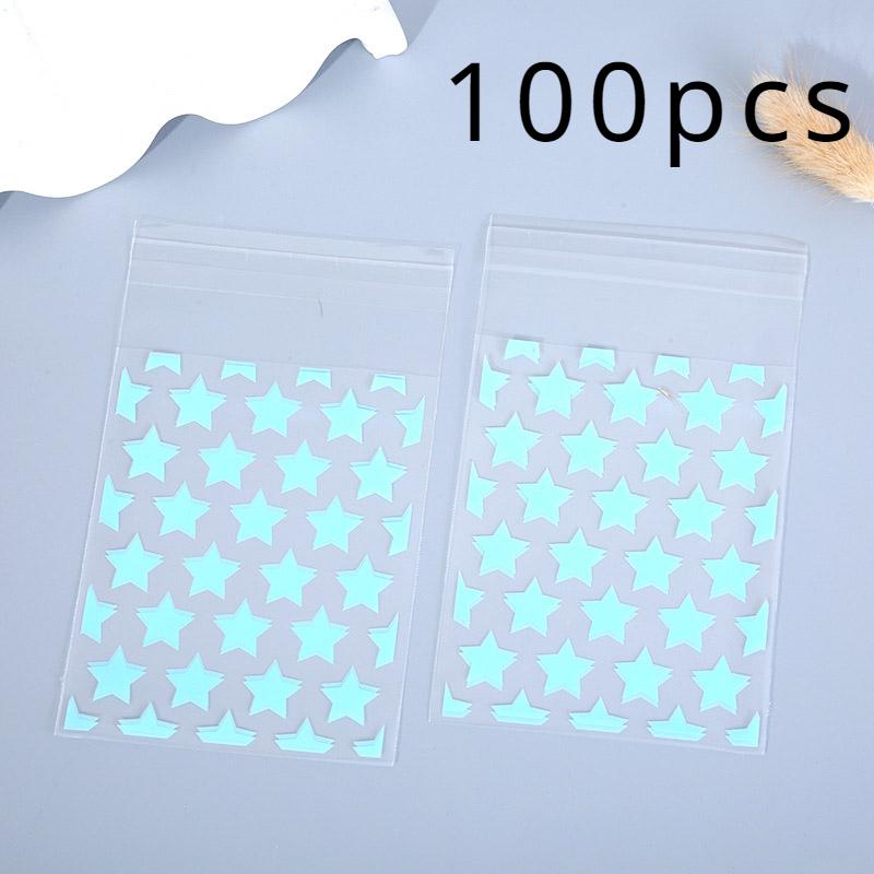 50/100pcs Multi-color Plastic Sealed Bags Birthday Parties Holiday Celebrations Family Cookies Snacks Self-adhesive Bags