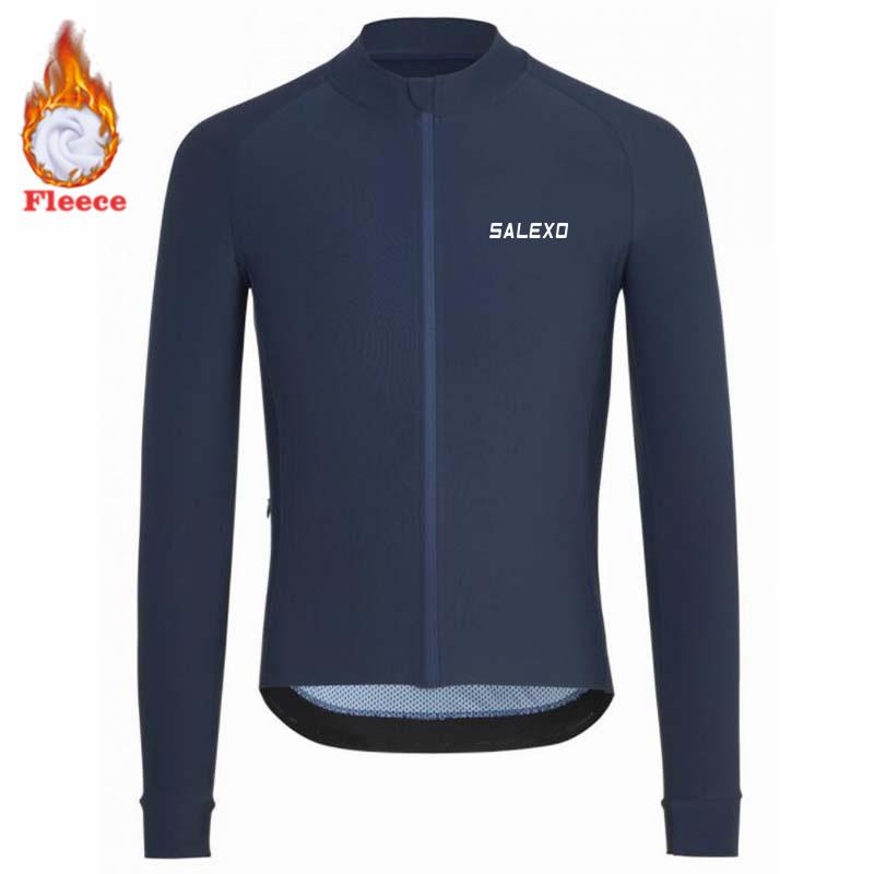 2026 Winter Fleece Warm Thermal Fleece Bicycle Set for Men, Long Sleeve Sportswear, Racing Jersey Suit, Pro Team Bicycle Clothing, Winter