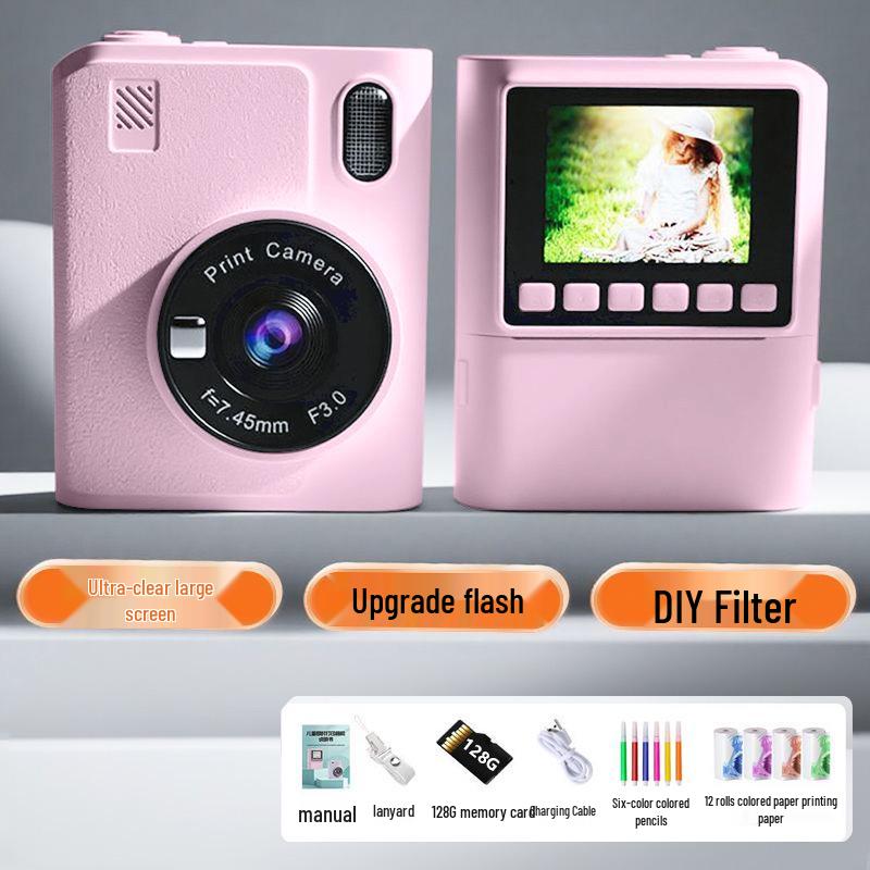Z900 High Pixel Digital Instant Camera for Girls: Photo, Print, and Video Capabilities - Perfect Children's Toy Gift.
