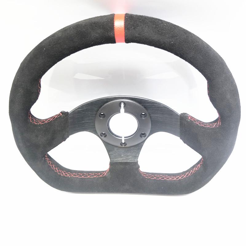 Modified 13-Inch Suede Racing Steering Wheel for Drift Cars