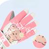 Winter Five Finger Girls' Ski Gloves  Primary School Students' Cycling Cartoon Warm Touch Screen Anti Drop Snow Cotton Gloves