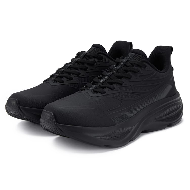 361 Nebula Cushioning, Wear Resistant Low Top Casual Running Shoes Men's Black Gray 672532229-4