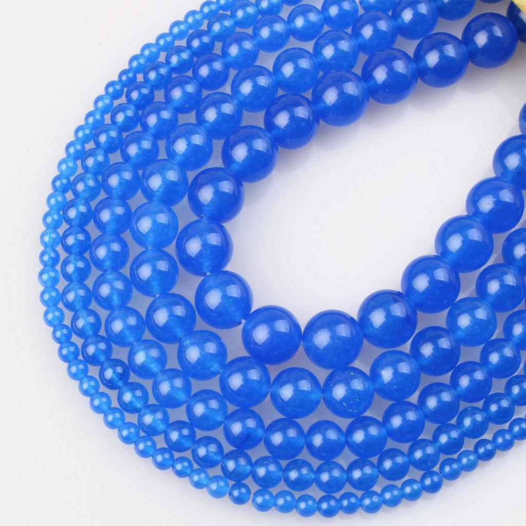 Bunte Chalcedon Jade Perlen für DIY Schmuck- & Armbandherstellung