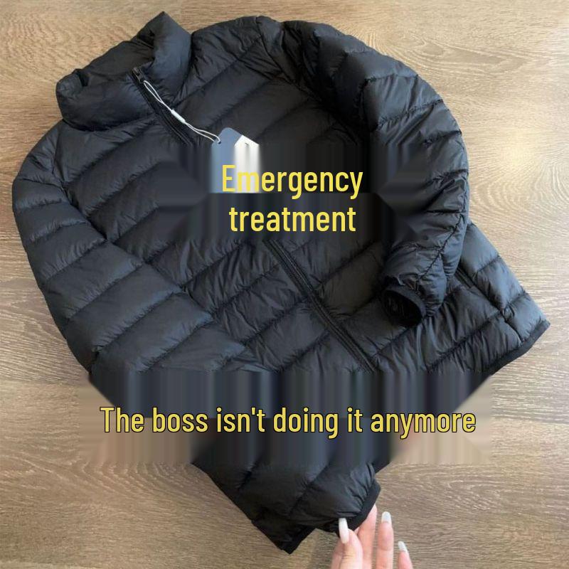 Ultra-Light Men's Stand Collar Down Jacket: Lightweight, Warm, Durable.