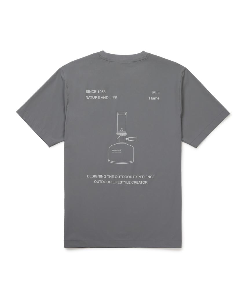 SNOWPEAK APPAREL Aquax Cooling Lamp Graphic Short Sleeve T-Shirt (S26Mmpts88) Dark Gray