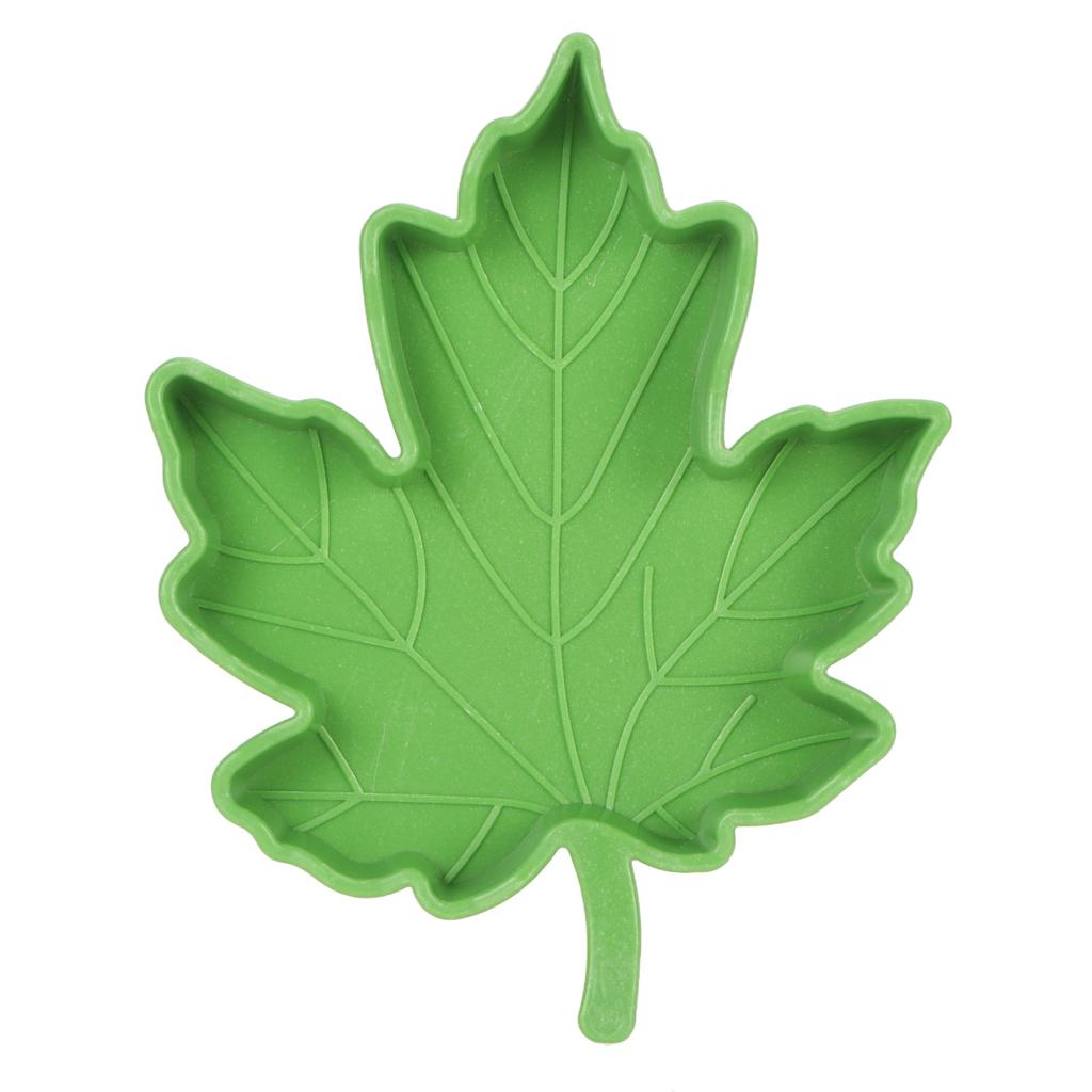 Maple Leaf Shape Reptile Water Feeder Plastic Pet Feeding Bowl Drinking Tray for Geckos Lizards Spiders Turtles