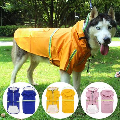 Nouveau imperméable pour animal de compagnie avec bord poncho pour grand chien imperméable réfléchissant imperméable pour chien vêtements pour animaux de compagnie