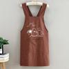 Cross-Back Cotton Crepe Apron for Milk Tea Shop Employees