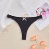 Tangas sin costuras de algodón de tiro bajo para mujer, ropa interior sexy con volantes en el bajo, bragas bikini, calzoncillos transpirables para mujer