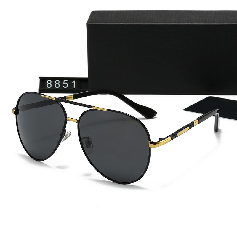 Men's Vintage Aviator Sunglasses: Polarized, Myopia-Ready, Trendy Driving Shades (Model 8851)