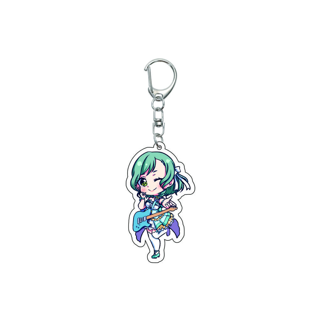 55MM Anime banG Dream Keychain Toyama Kasumi/Saya Yamabuki/Hanazono Tae Key Chain Acrylic Model Plate Christmas Gifts