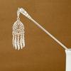 Ethnic Style Imitation Miao Silver Colored Long Feather Fringed Earrings, Hot Selling In Attractions, Antique Hairpin Jewelry for Women
