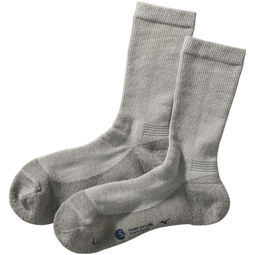 

Mizuno Breath Thermowool Socks for Outdoor Go to by mizuno Size cm Mid-Weight Travel, B2JX9502, Men s, Gray, 25.0-27.0 серый