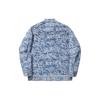 Li-Ning Full Print Turn-Down Collar Loose Denim Sports Jacket Men Outerwear Light-Blue AJDU141-1