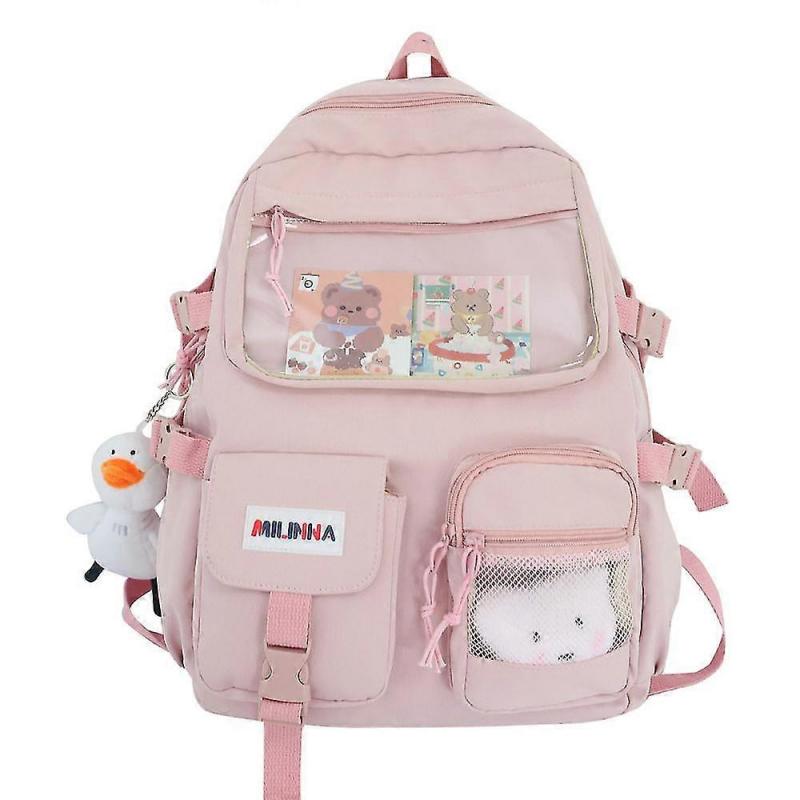 Cartoon teenage student transparent backpack high school student school bag-MXBC