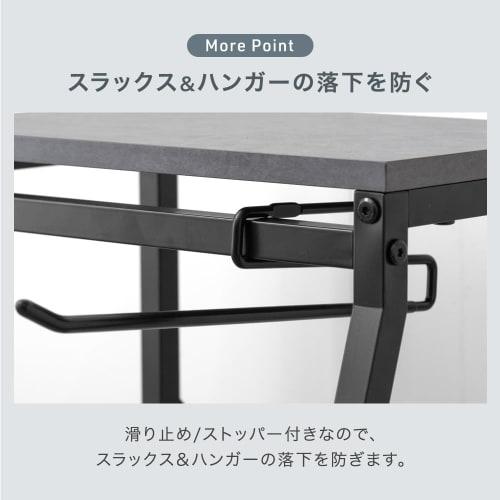 Tansu Gen Slacks Hanger, 40cm Wide, Single Unit, Holds 10 Hangers, Non-Slip, with Casters, Wood Grain Finish, Compact, Pants Storage, Hanger Rack, Des