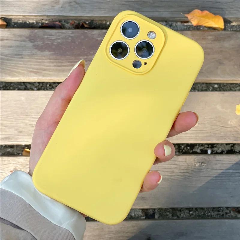 Neon Liquid Silicone Full Coverage Shockproof Customized Print Pure Color Mobile Phone Cases for 11-16 Pro Max