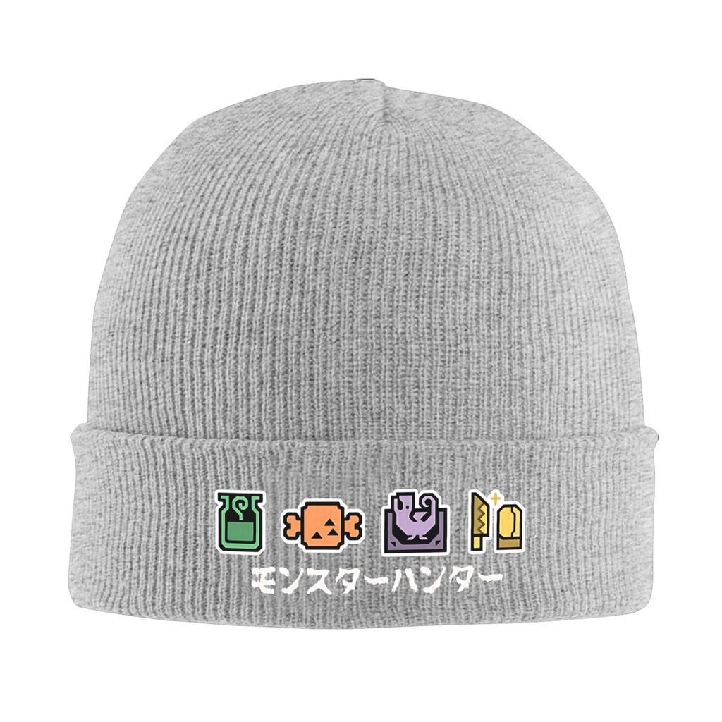 Game Monster Hunter Wilds Knit Hat  Beanie Hats Outdoor Sport Warm Adult Unisex Bonnet Hats Winter Graphic Y2K Cool Caps