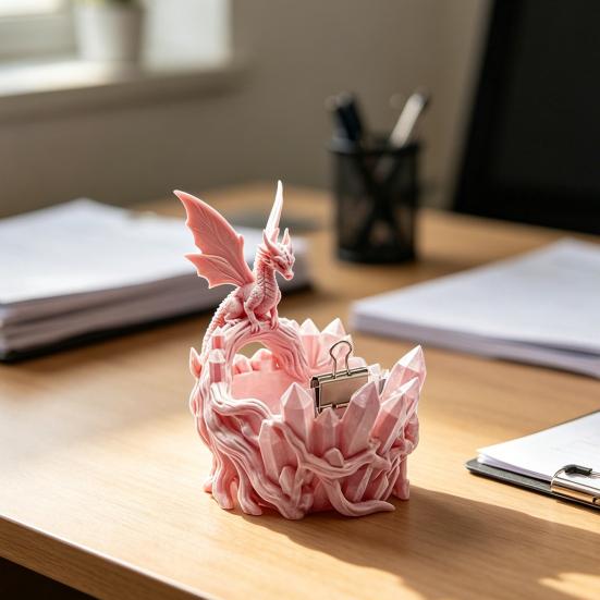 Dragon-shaped Miscellaneous Bowl Fantasy Crystal Cave Dragon Decor Storage Dish for Keys Coins