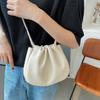 Soft PU Leather Shoulder Bags Versatile Pleated Crossbody Bags with Adjustable Strap for Women Travel Party Work