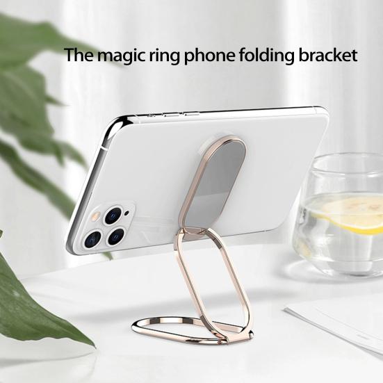 Phone Holder Magnetic Absorption Angle Adjustment Non-slip Bottom Foldable Back-mounted Ring Phone Stand Cellphone Supply