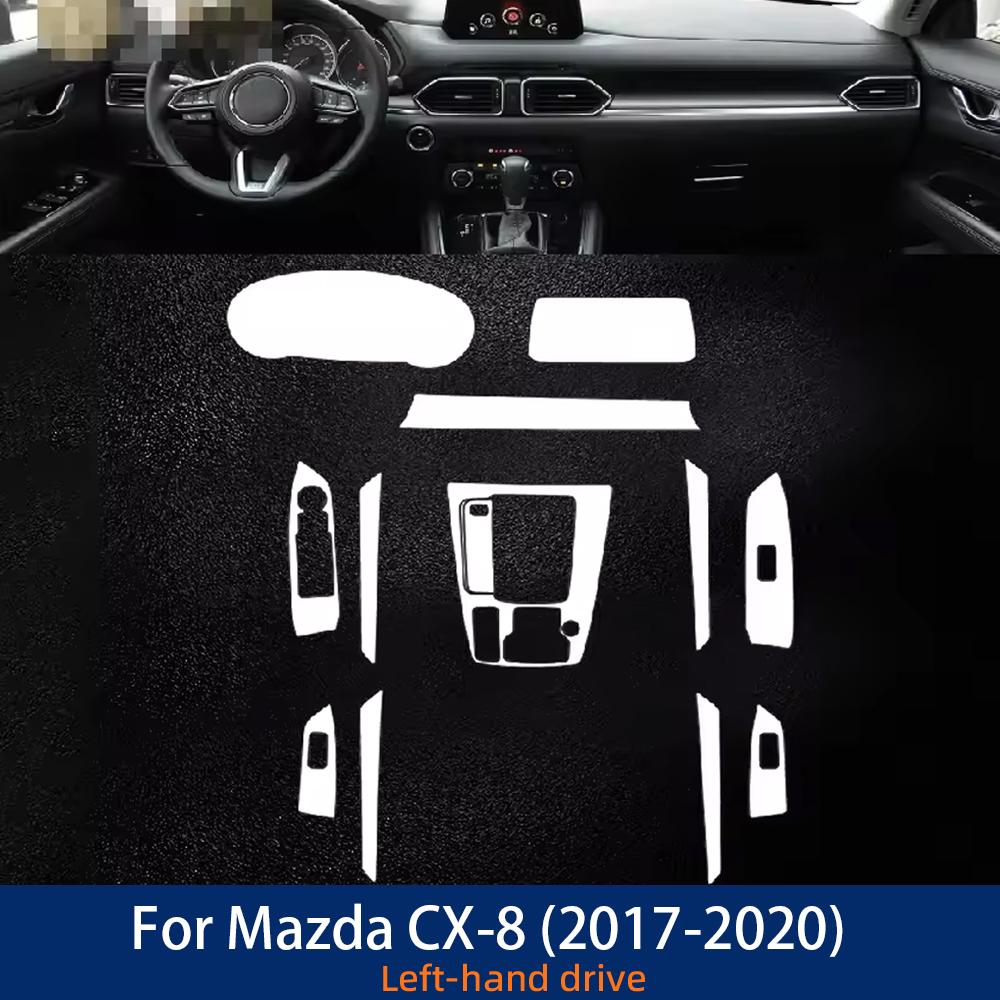 Car Interior TPU Protector Anti-scratch Film For Mazda CX-8 2017- Auto Protective Transparent Anti-tear Stickers Accessories LHD