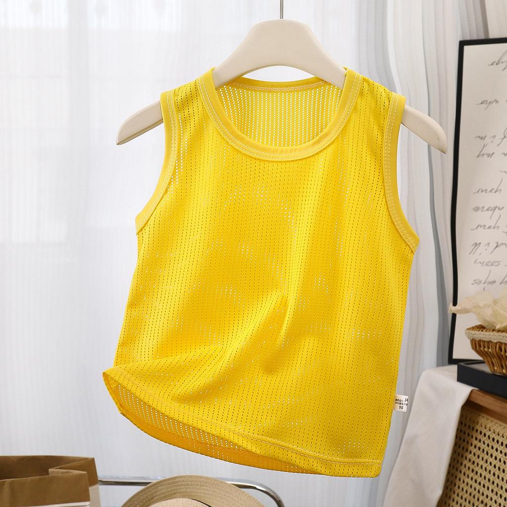 Lässiges ärmelloses T-Shirt für Mädchen und Jungen für den Sommer, einfaches und stilvolles Oberteil für Kinder