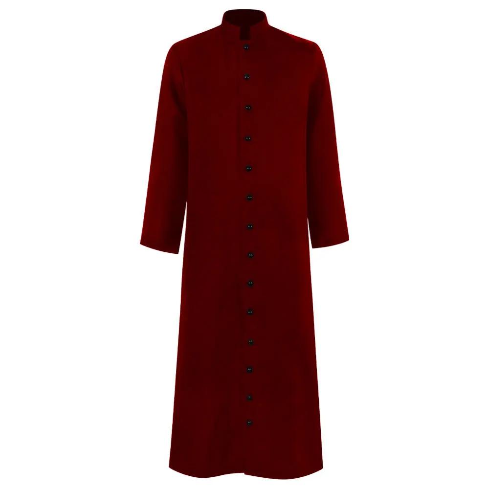 Halloween Cosplay legend Clergy Robe Cassock Cincture Medieval Clergyman Vestments Roman Priest Robe Cassock Costume