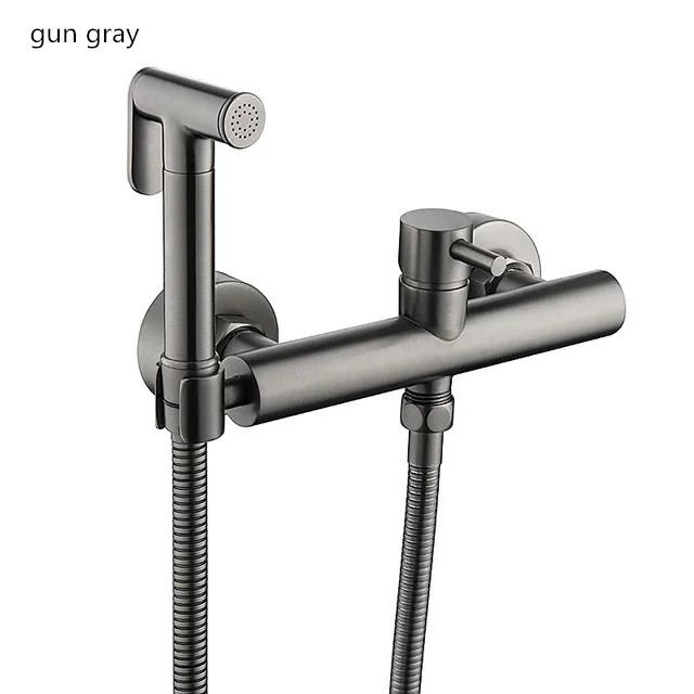 Toilet Bidets Sprayer Bathroom Accessories Cold And Hot Water Mixer Bidet Faucet Wall Mounted Rose Gold/Grey
