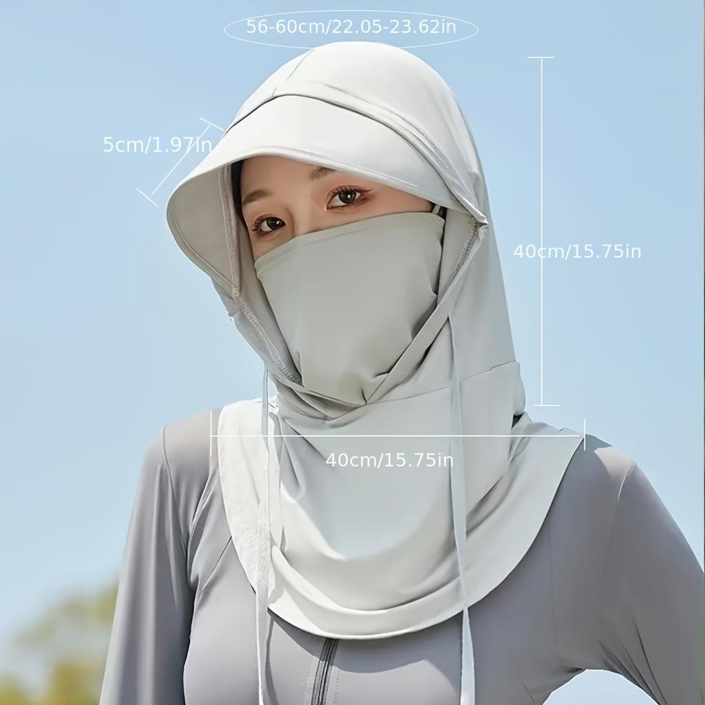 Summer Cycling Caps with Breathable Face Covers Icy Feeling Fabric for Outdoor Sports Fishing