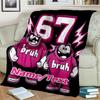 1PC Custom Name "Electric Fun Bruthers" Outdooor Flannel Blankets Throw Blanket All-Season Throw Gift Bedspread for Couch, Bed, Camping Holiday Birthd